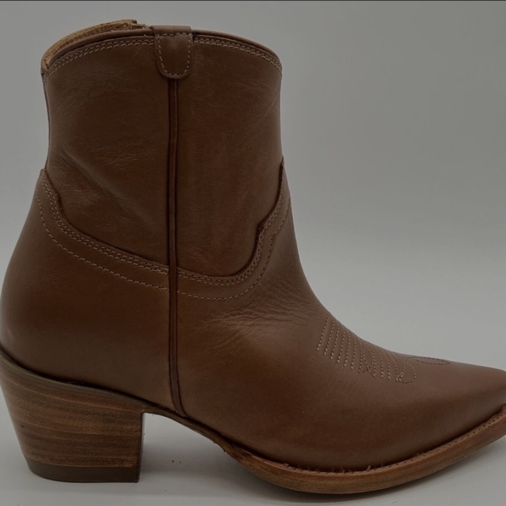 Tecovas Brown Leather Ankle Boots